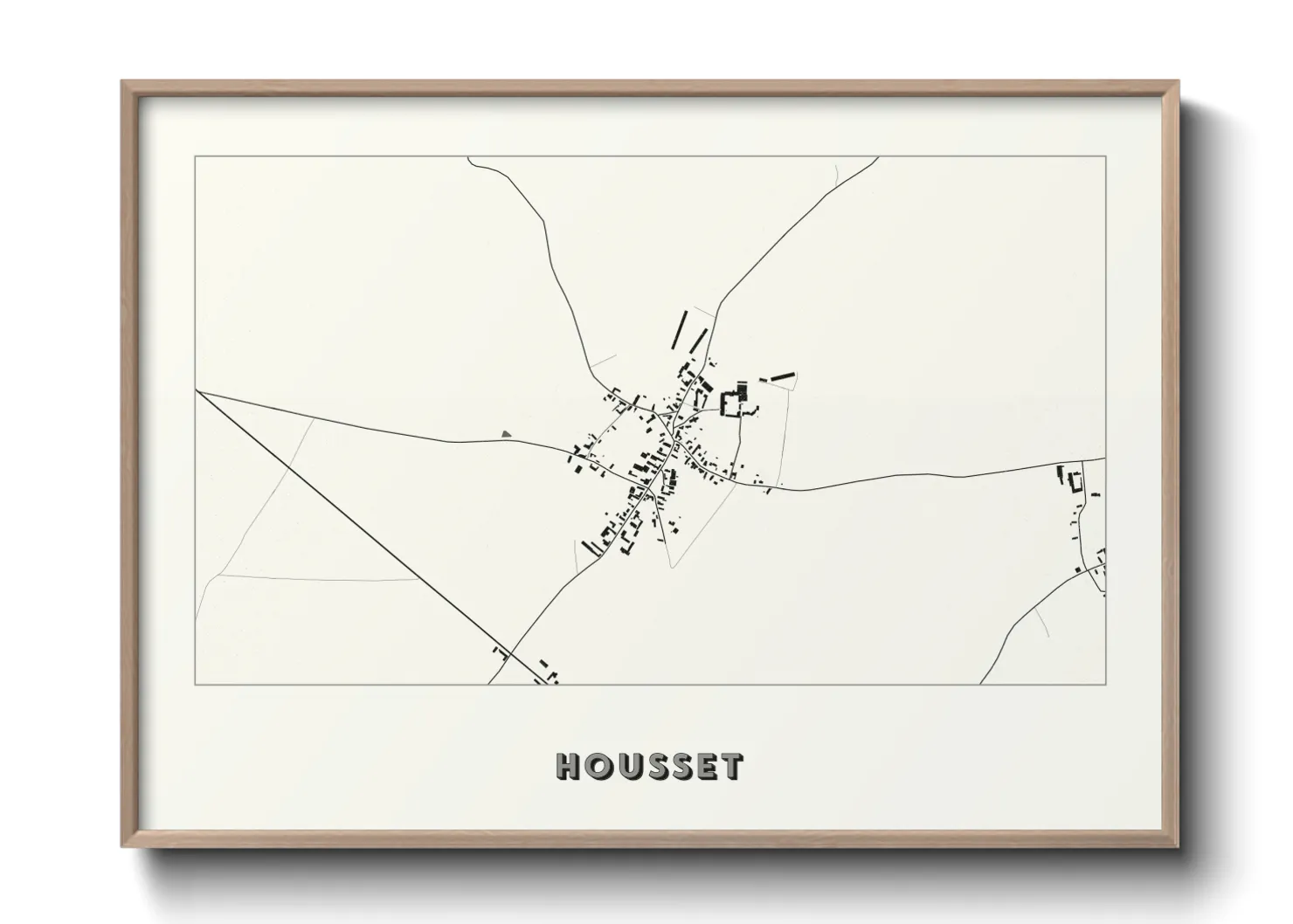 Une affiche de carte sur Housset