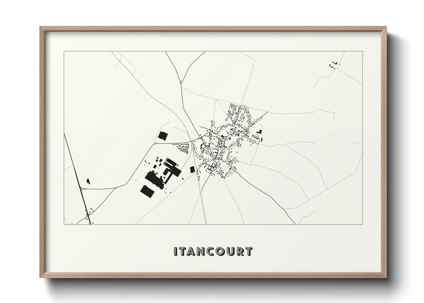 Une affiche de carte sur Itancourt