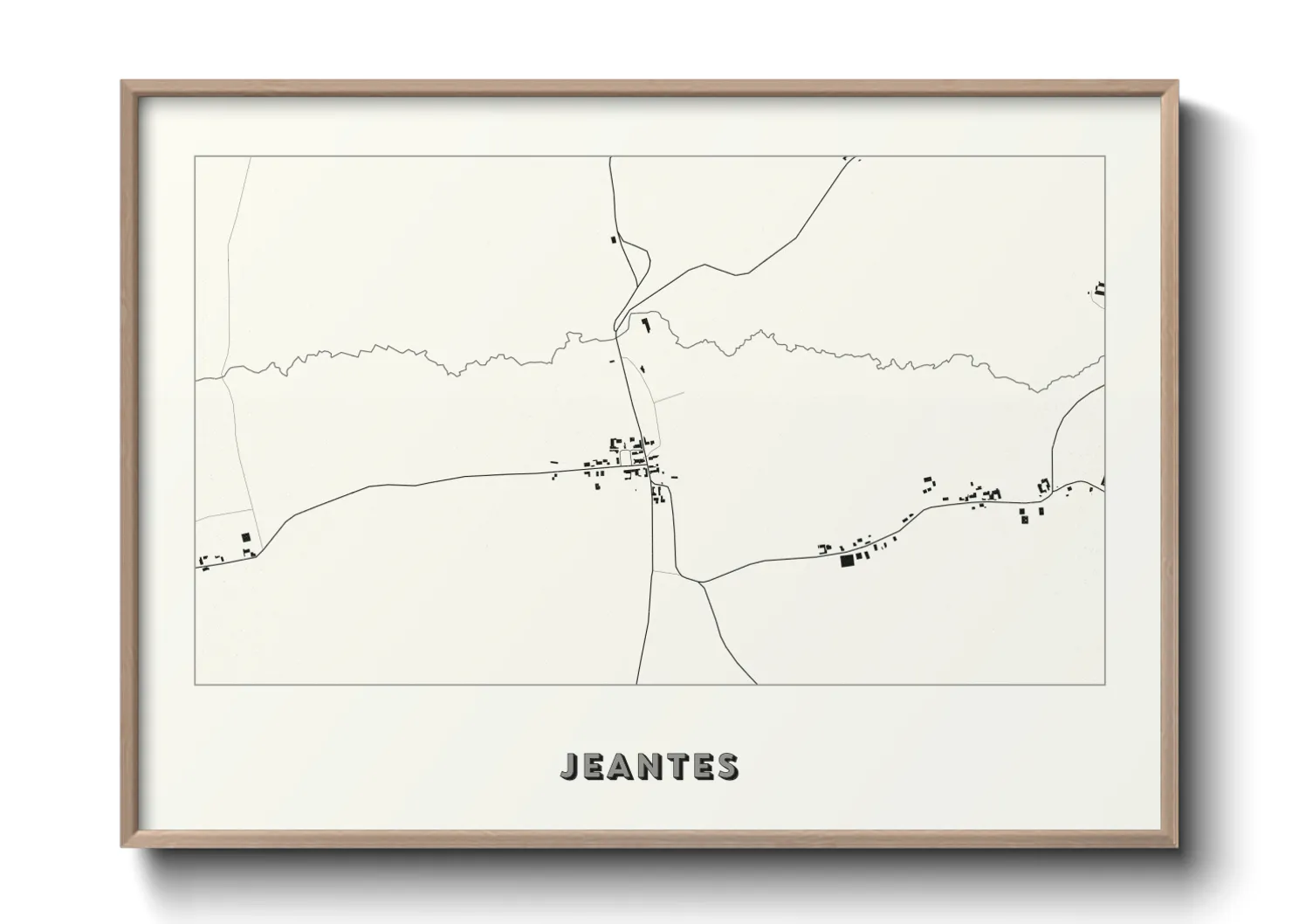 Une affiche de carte sur Jeantes