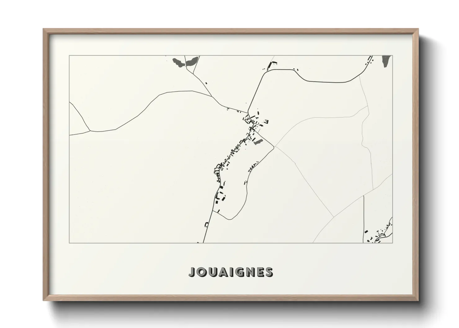 Une affiche de carte sur Jouaignes
