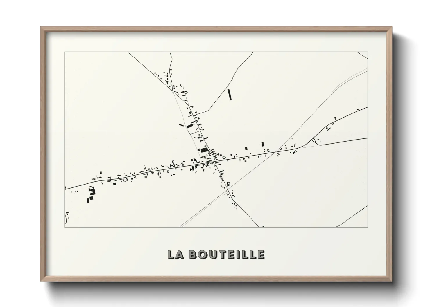 Une affiche de carte sur La Bouteille