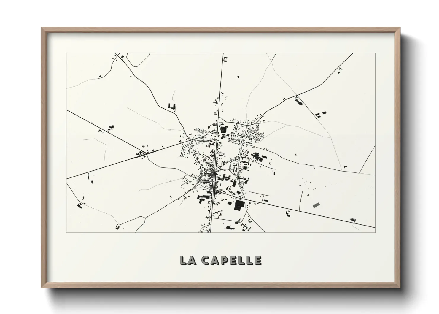 Une affiche de carte sur La Capelle