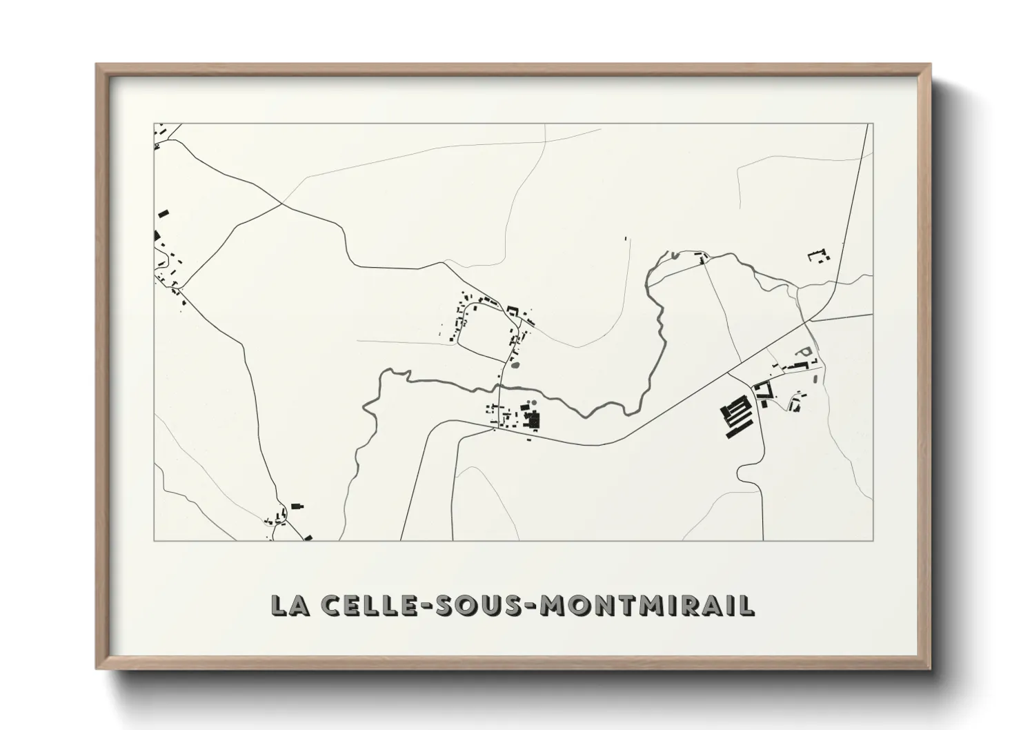 Une affiche de carte sur La Celle-sous-Montmirail