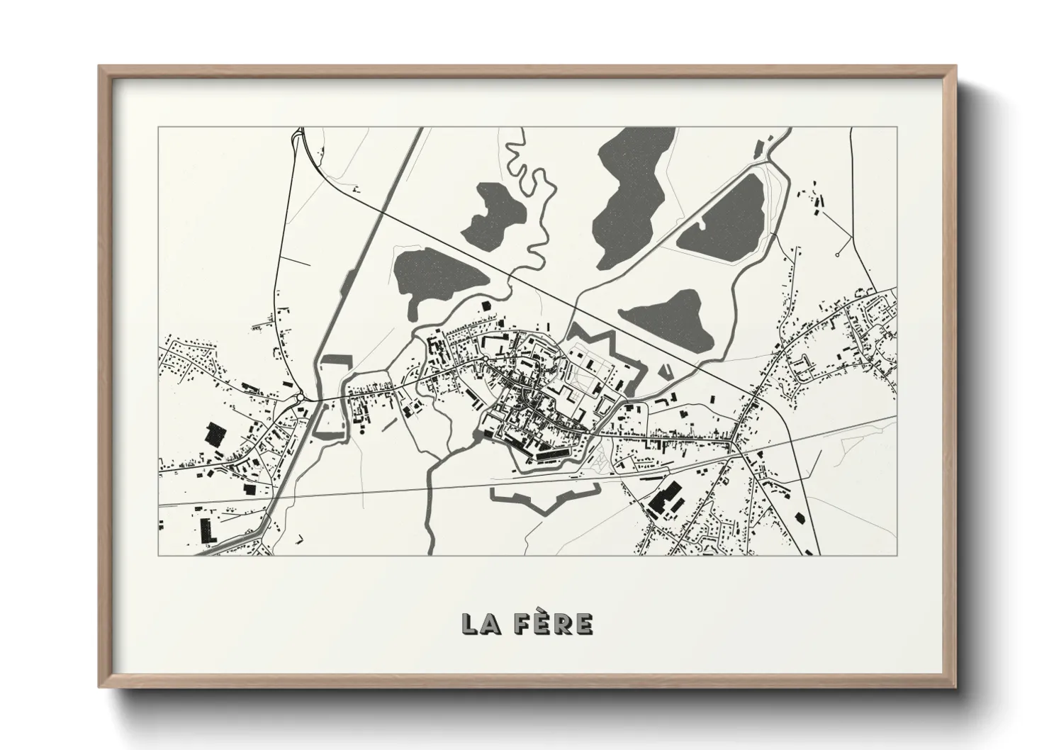 Une affiche de carte sur La Fère