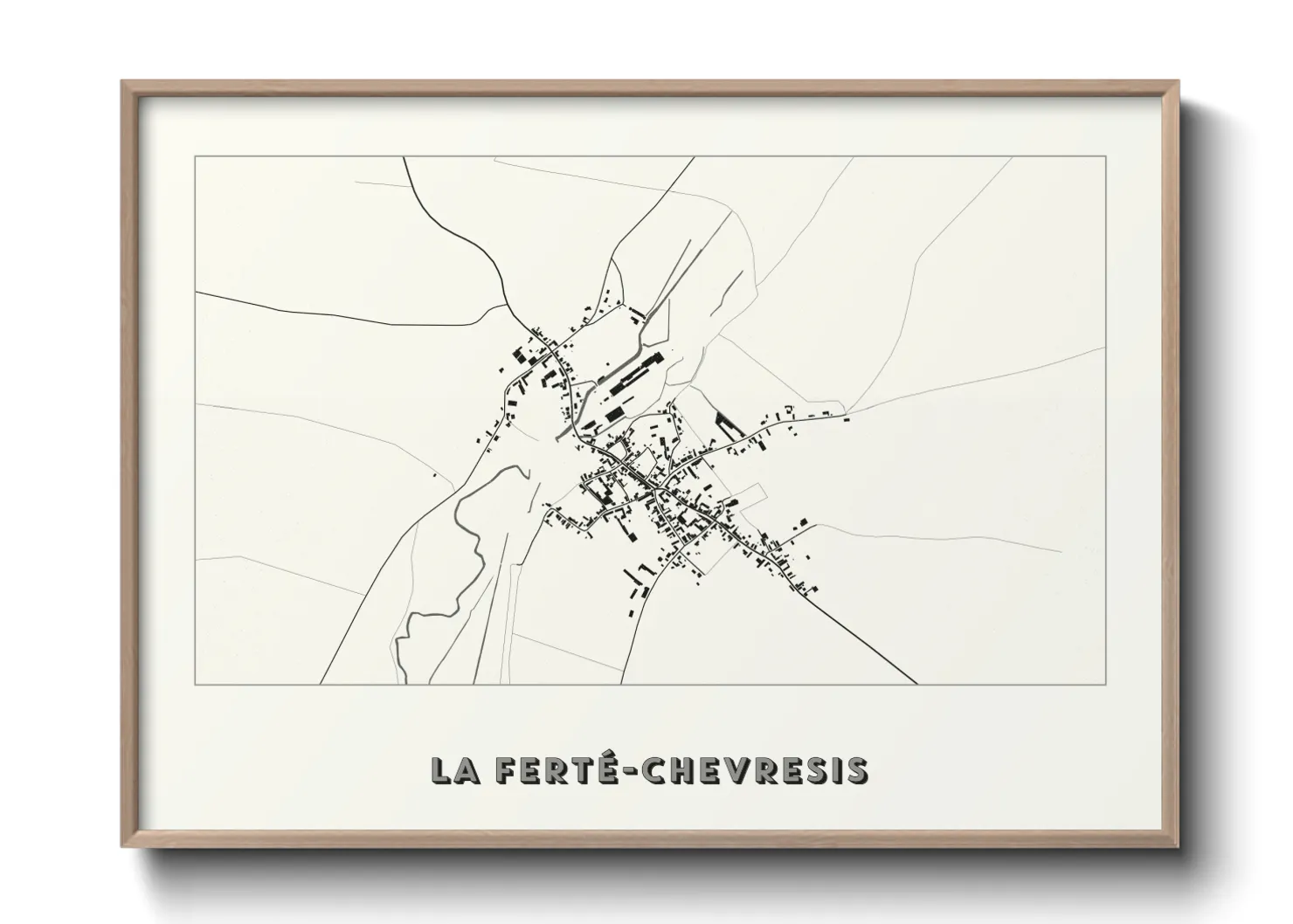 Une affiche de carte sur La Ferté-Chevresis