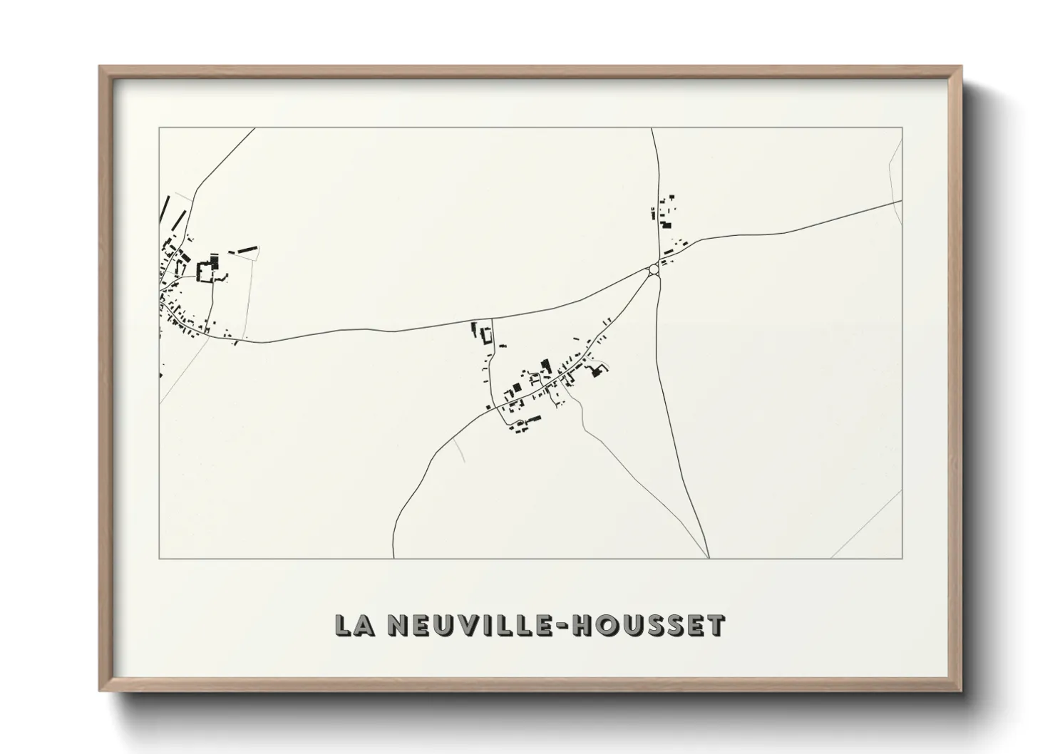 Une affiche de carte sur La Neuville-Housset
