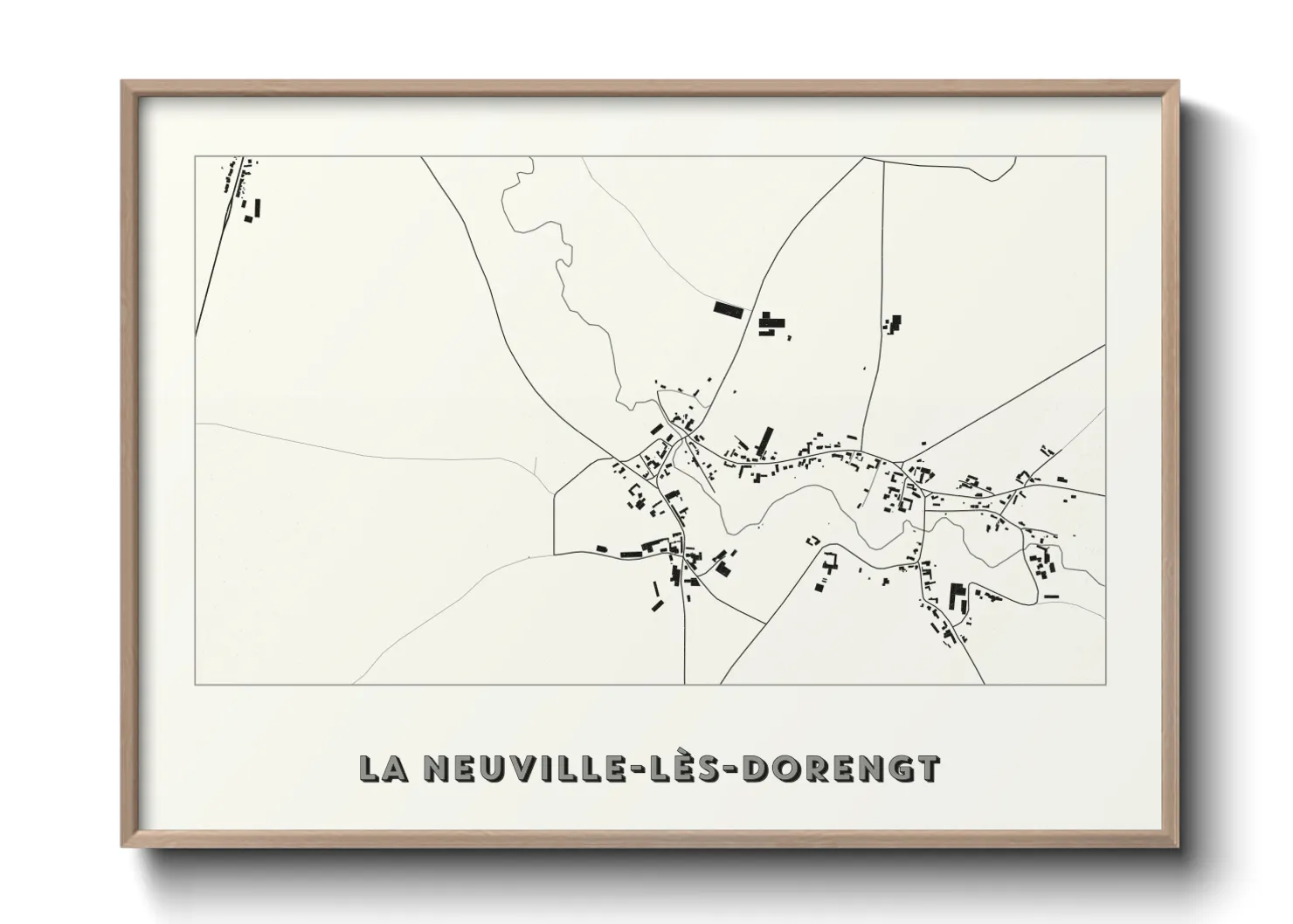 Une affiche de carte sur La Neuville-lès-Dorengt