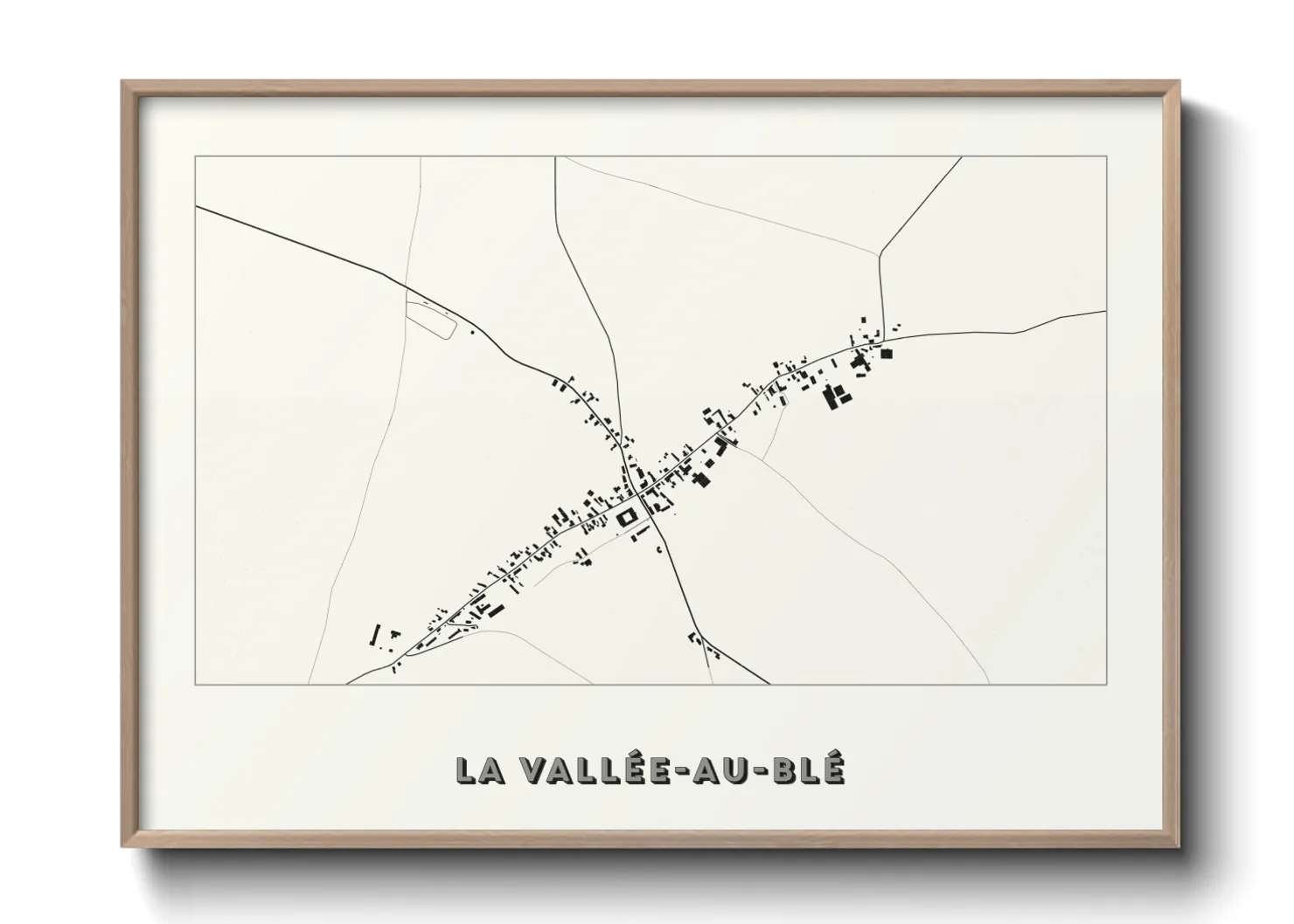 Une affiche de carte sur La Vallée-au-Blé