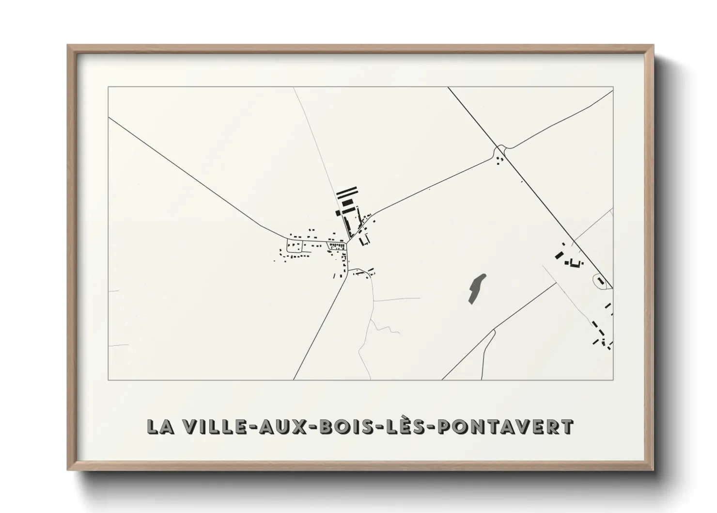 Une affiche de carte sur La Ville-aux-Bois-lès-Pontavert