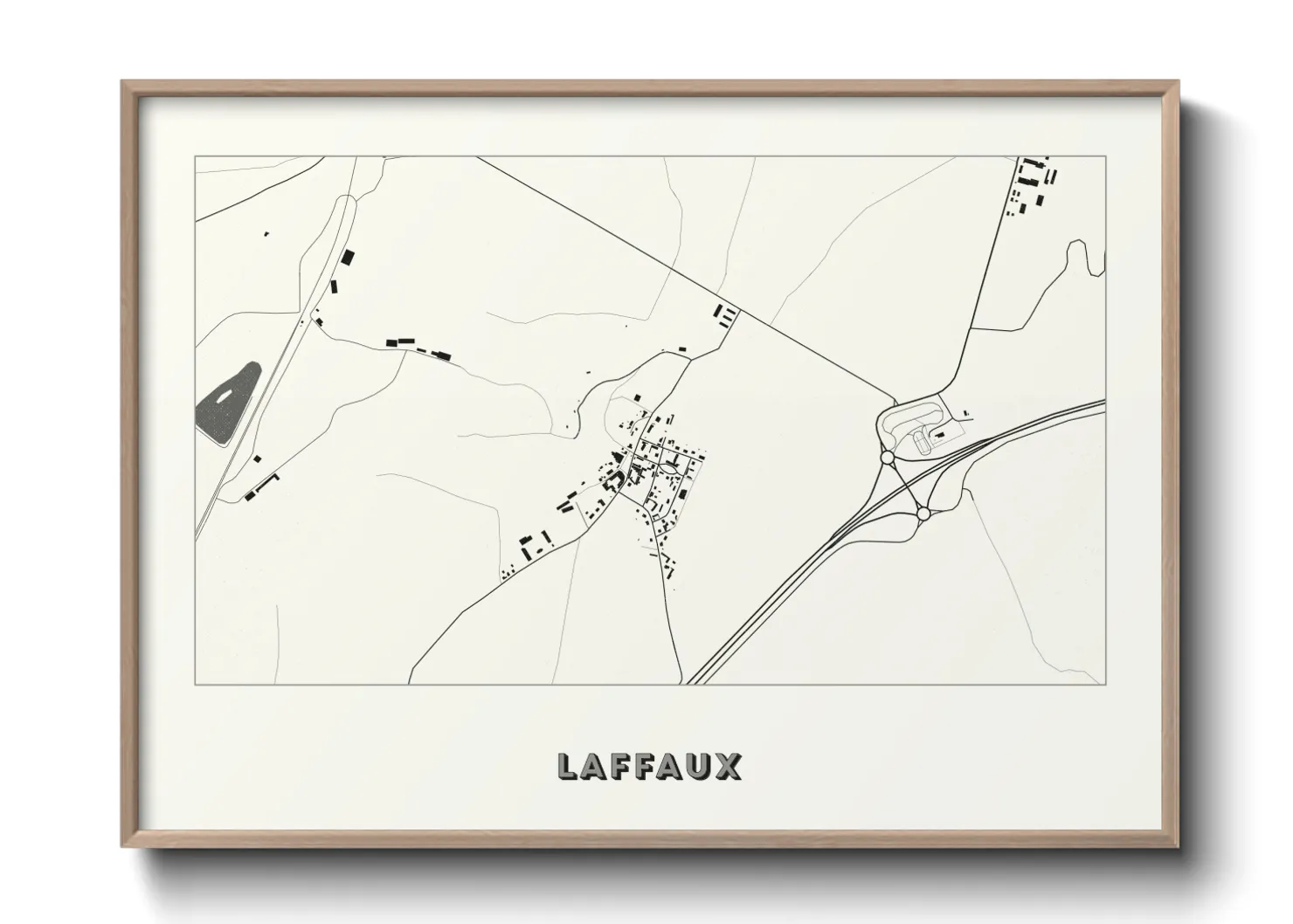 Une affiche de carte sur Laffaux