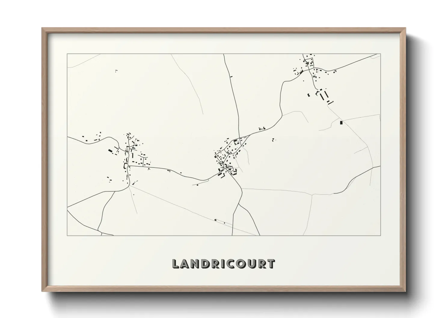 Une affiche de carte sur Landricourt