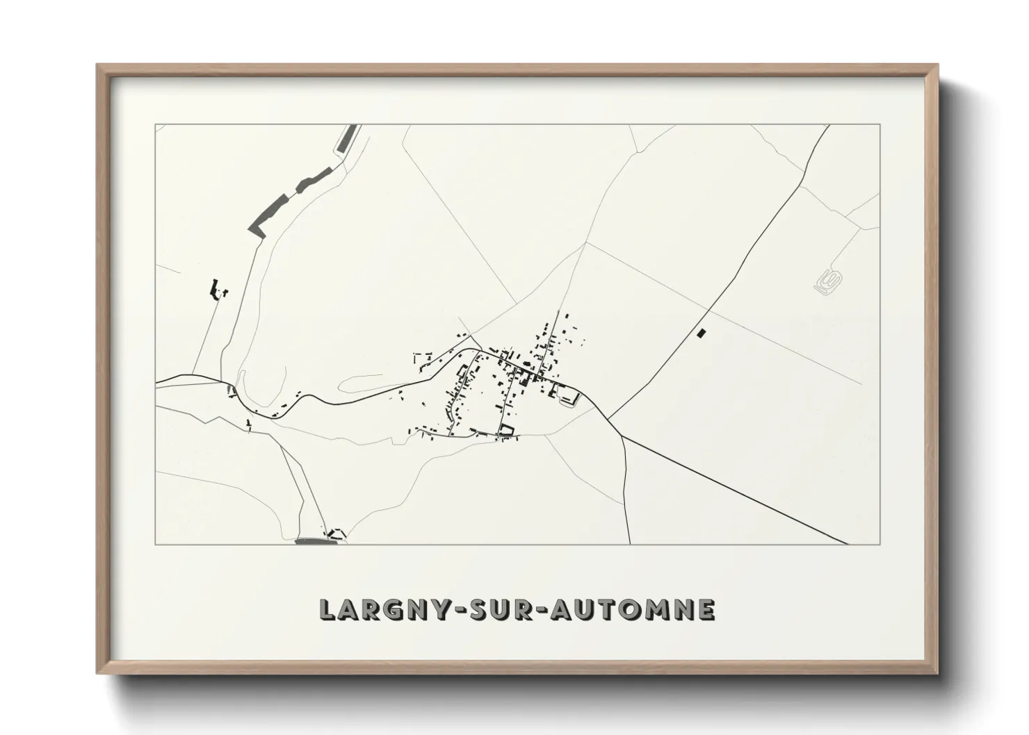 Une affiche de carte sur Largny-sur-Automne