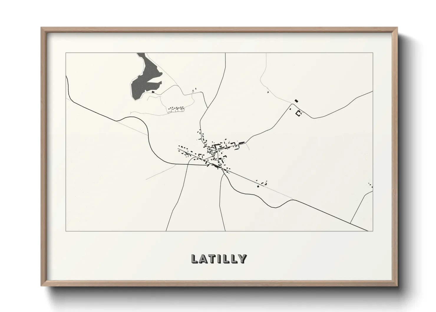 Une affiche de carte sur Latilly