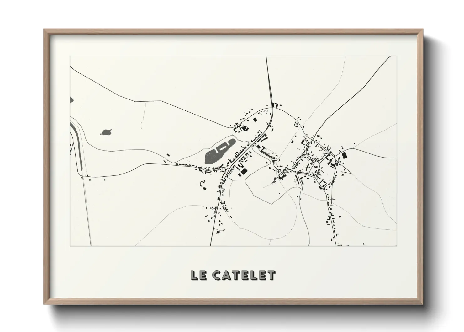 Une affiche de carte sur Le Catelet