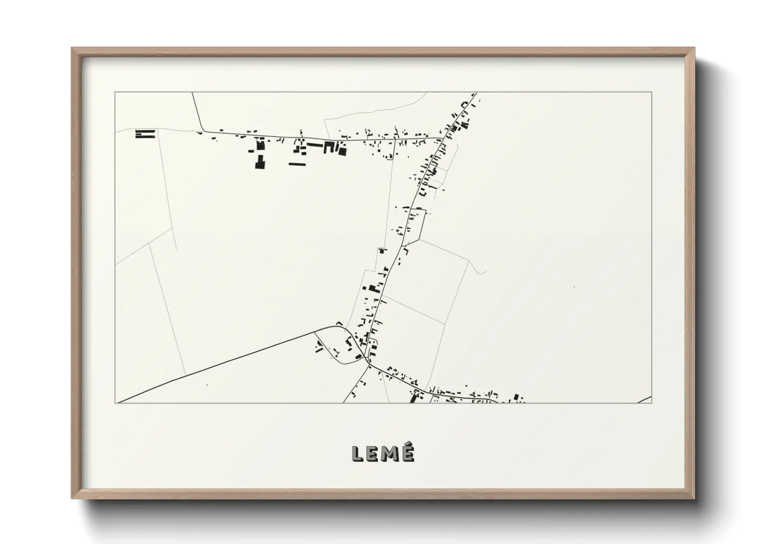 Une affiche de carte sur Lemé