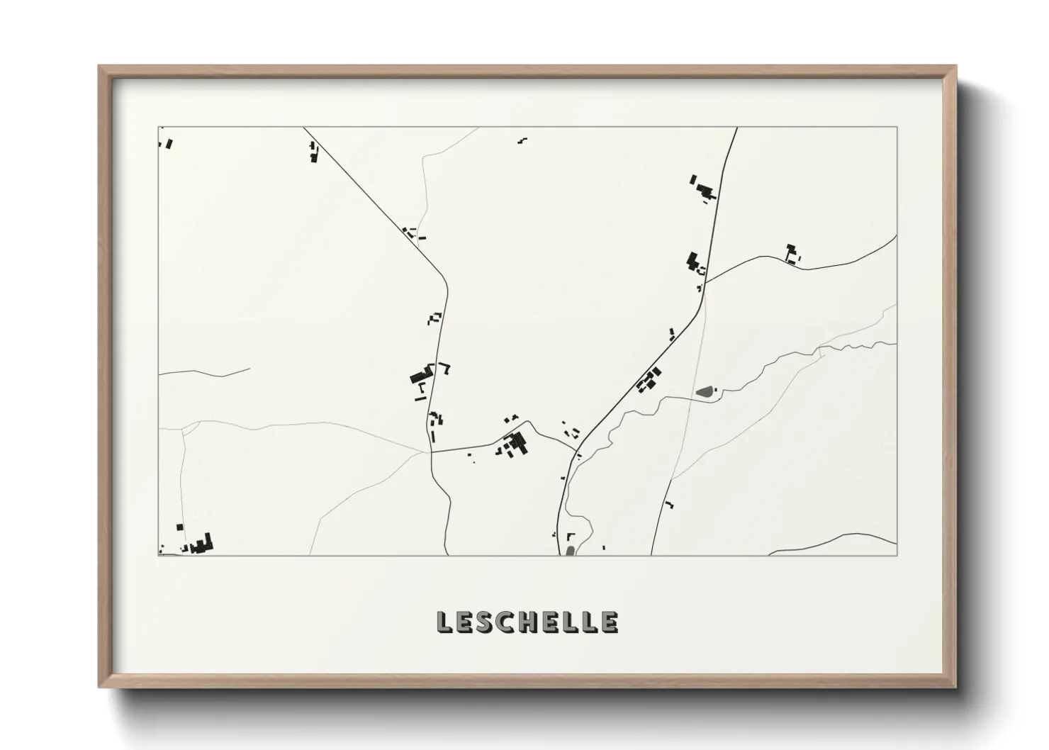 Une affiche de carte sur Leschelle