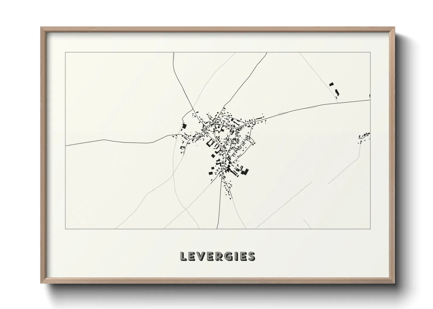 Une affiche de carte sur Levergies