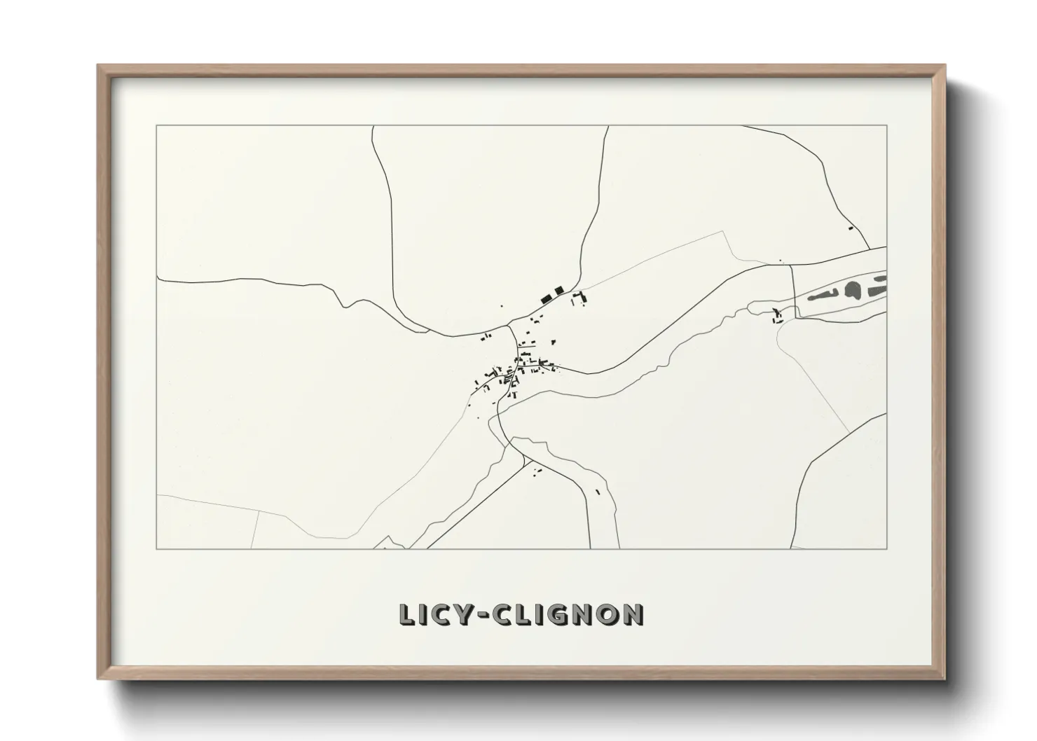 Une affiche de carte sur Licy-Clignon
