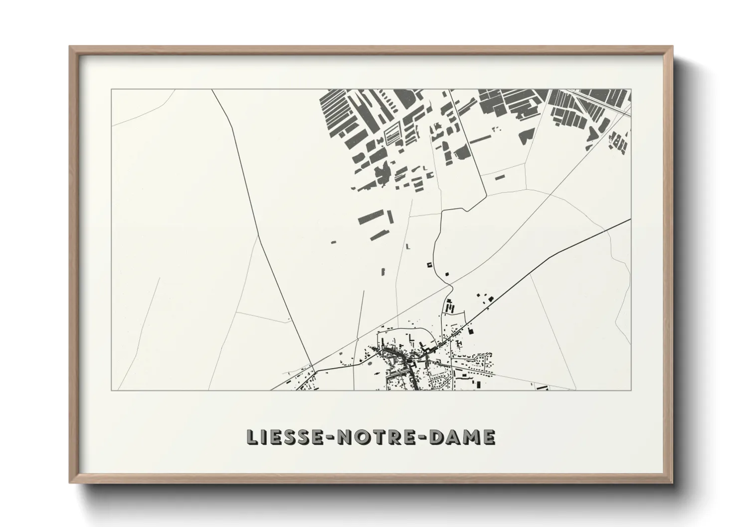 Une affiche de carte sur Liesse-Notre-Dame