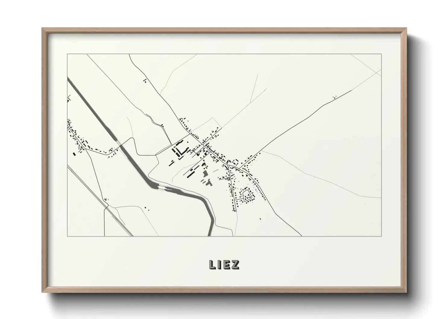 Une affiche de carte sur Liez