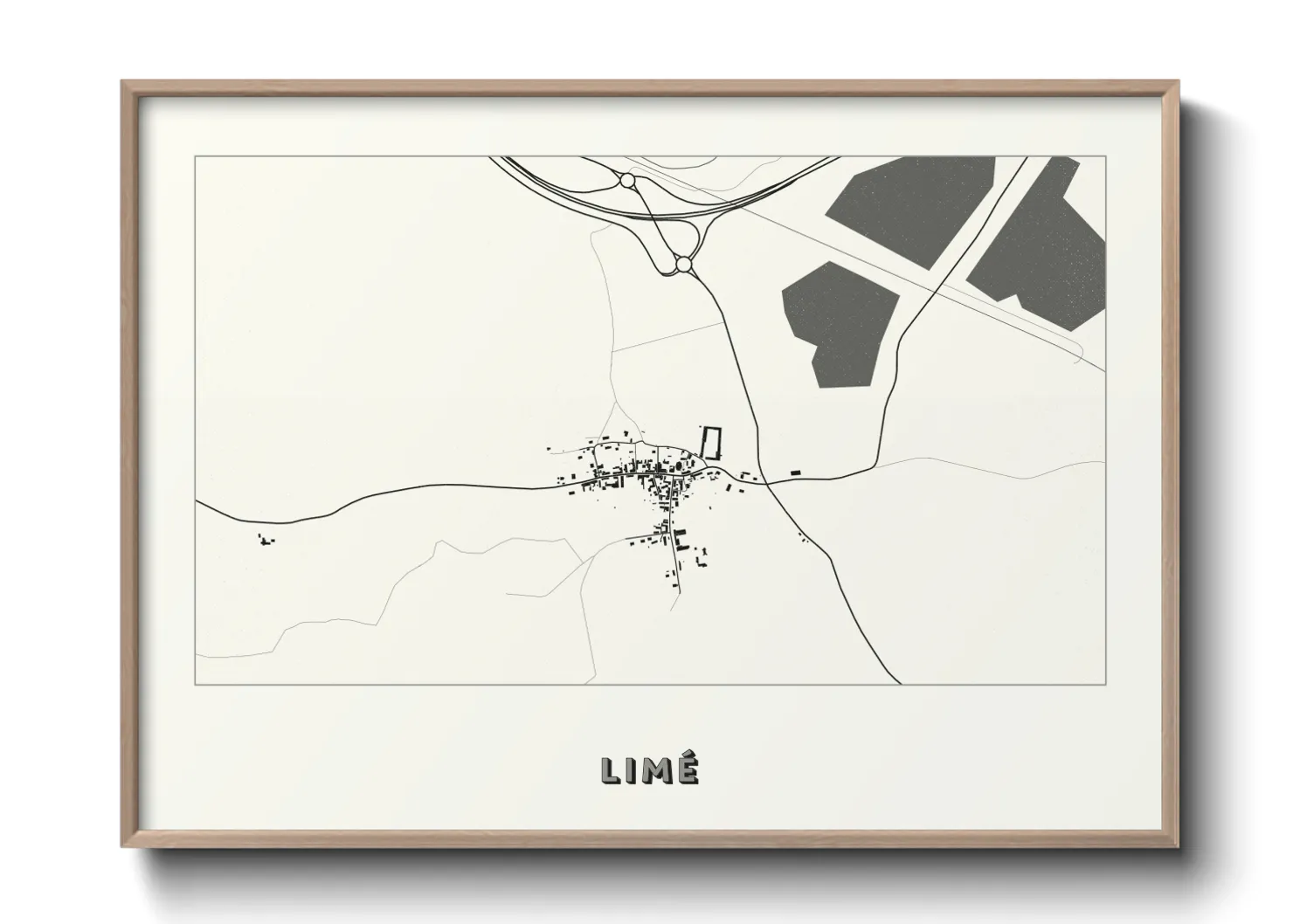 Une affiche de carte sur Limé