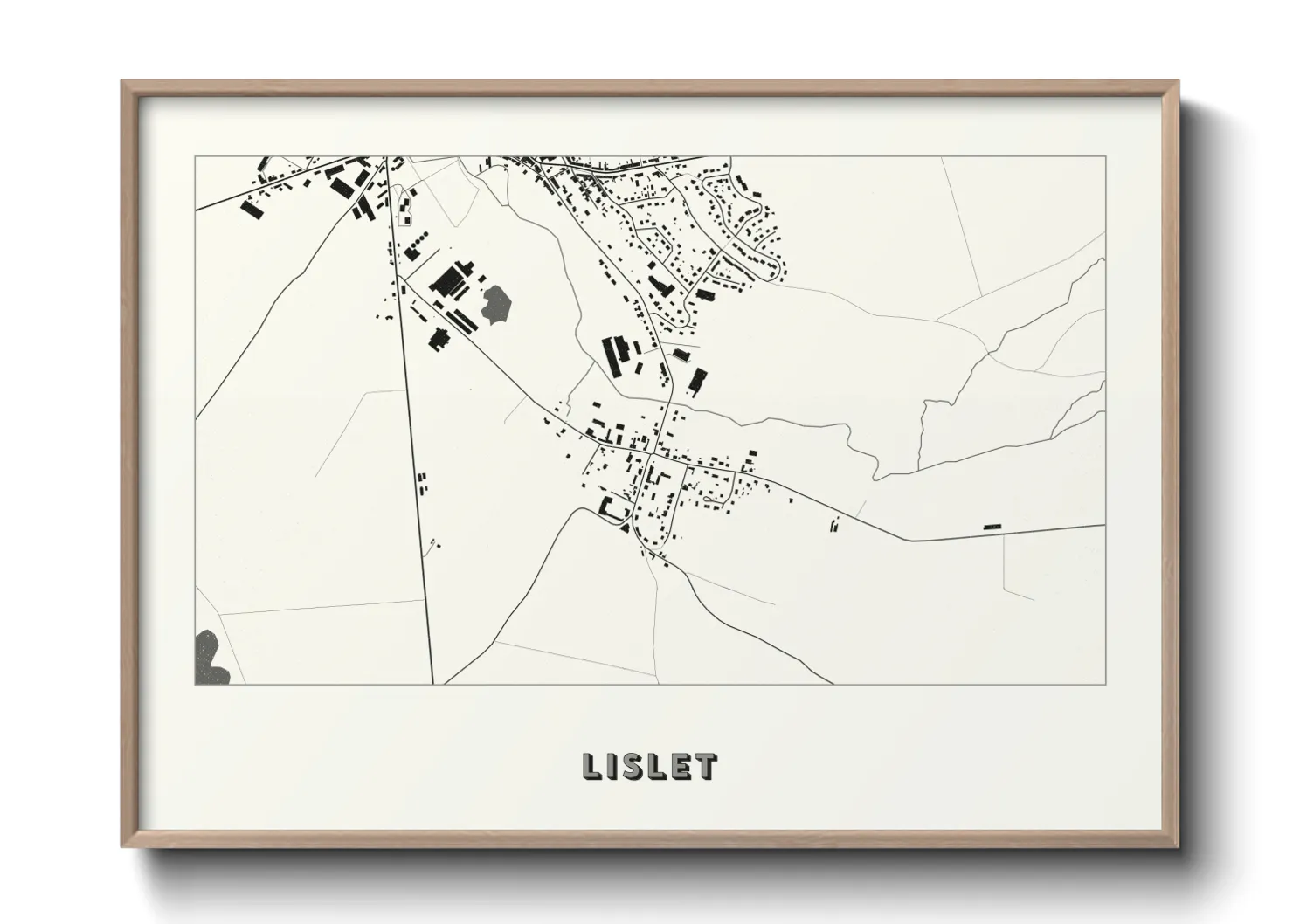 Une affiche de carte sur Lislet