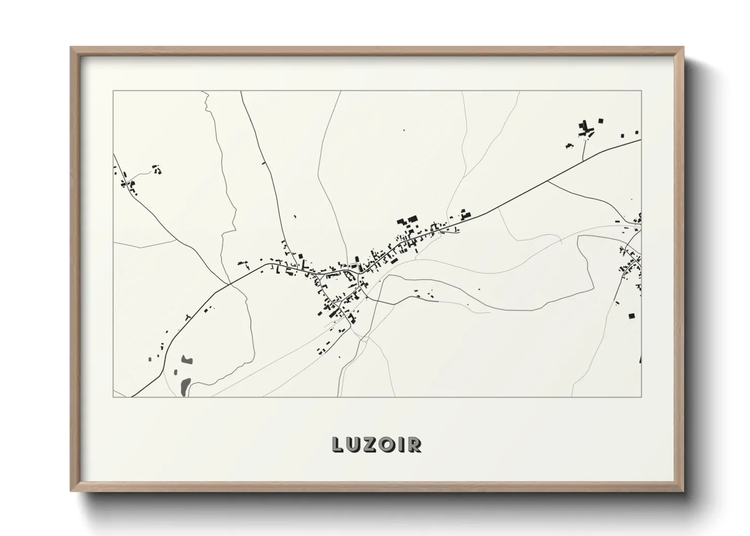 Une affiche de carte sur Luzoir