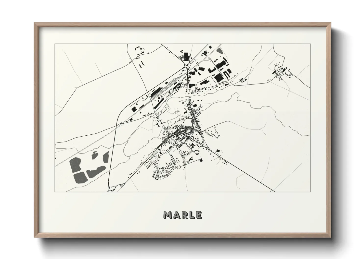 Une affiche de carte sur Marle