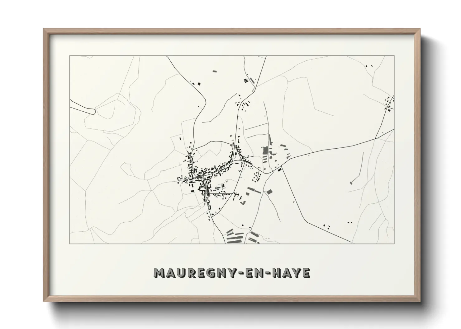 Une affiche de carte sur Mauregny-en-Haye