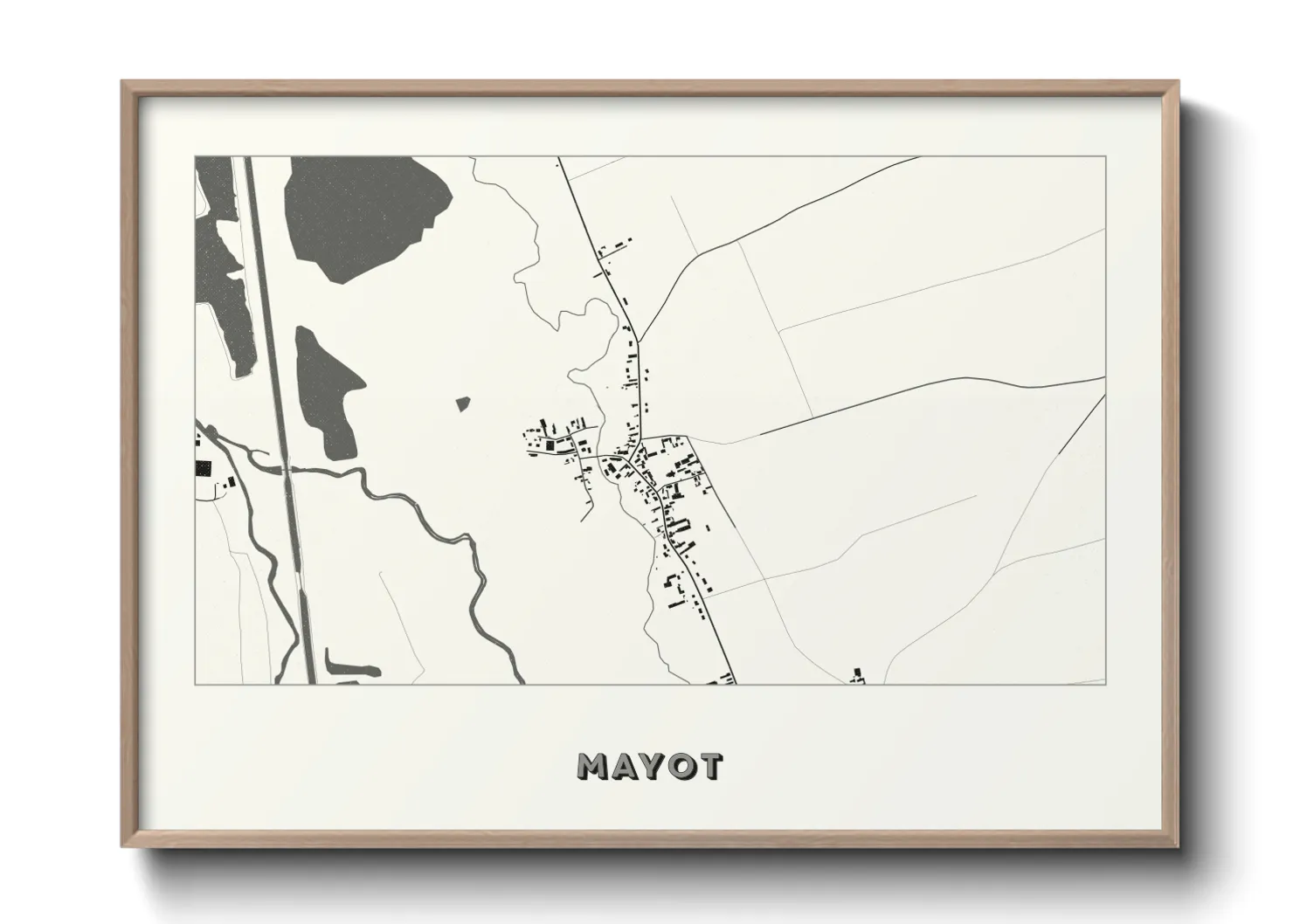 Une affiche de carte sur Mayot