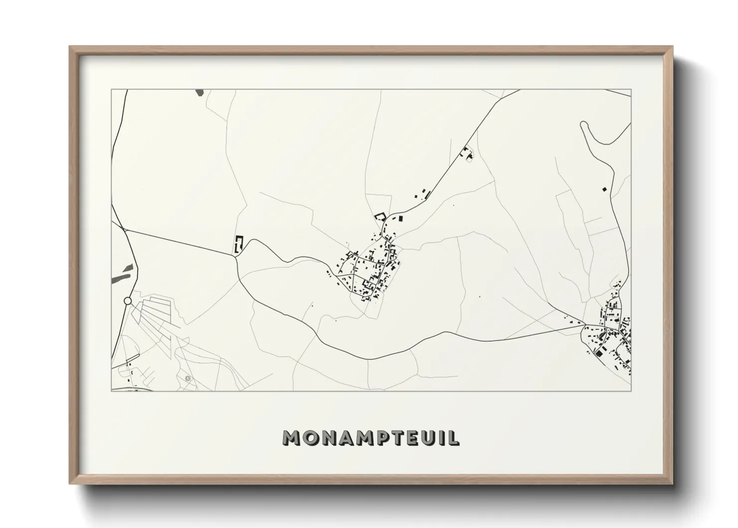 Une affiche de carte sur Monampteuil