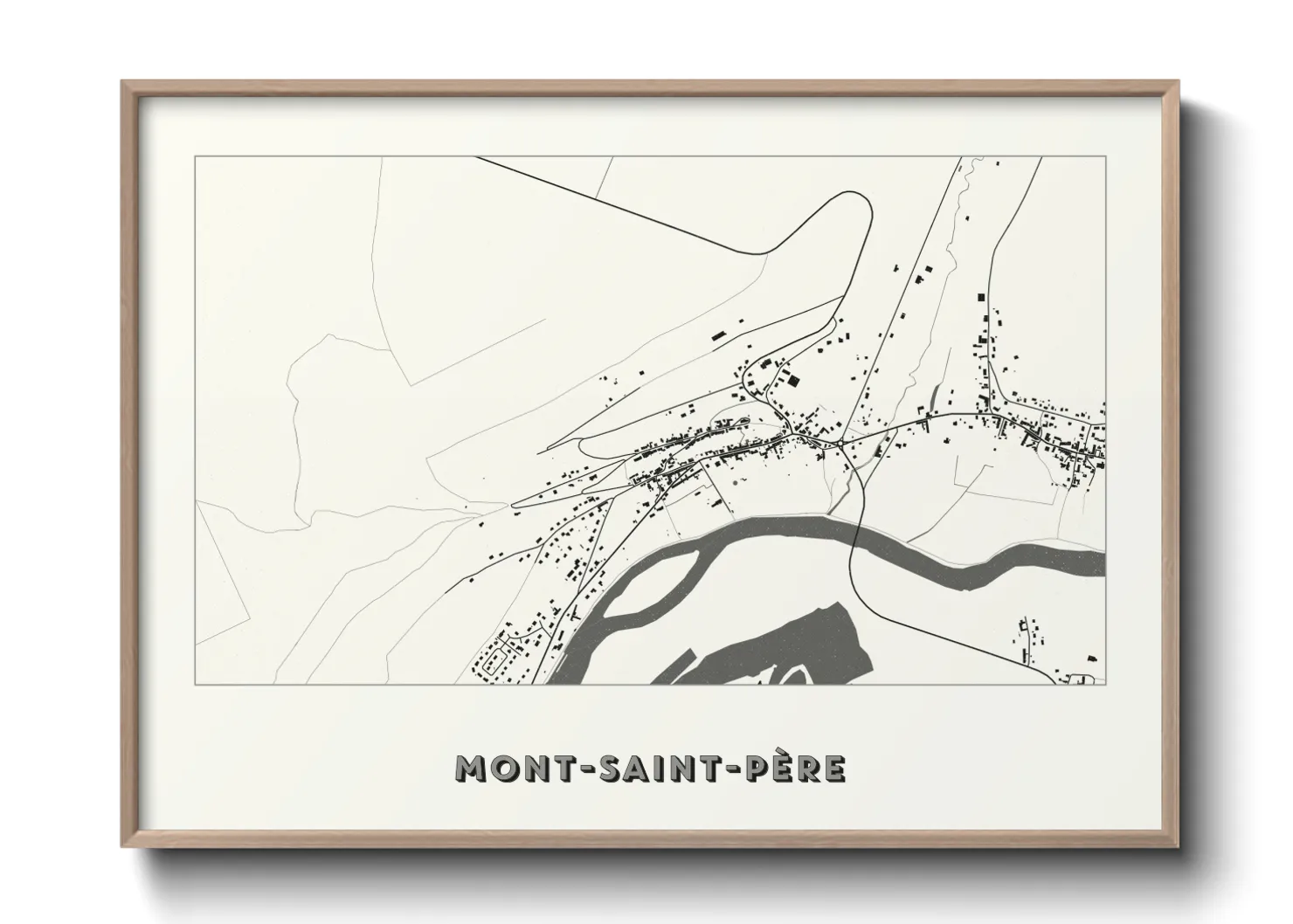 Une affiche de carte sur Mont-Saint-Père
