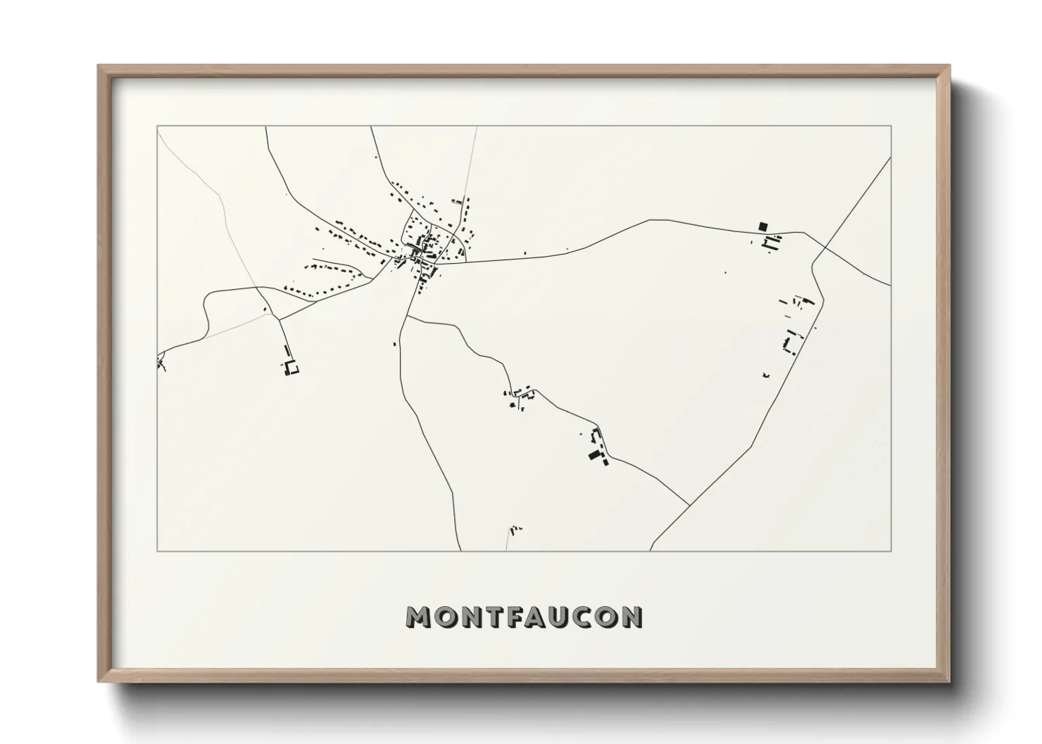 Une affiche de carte sur Montfaucon