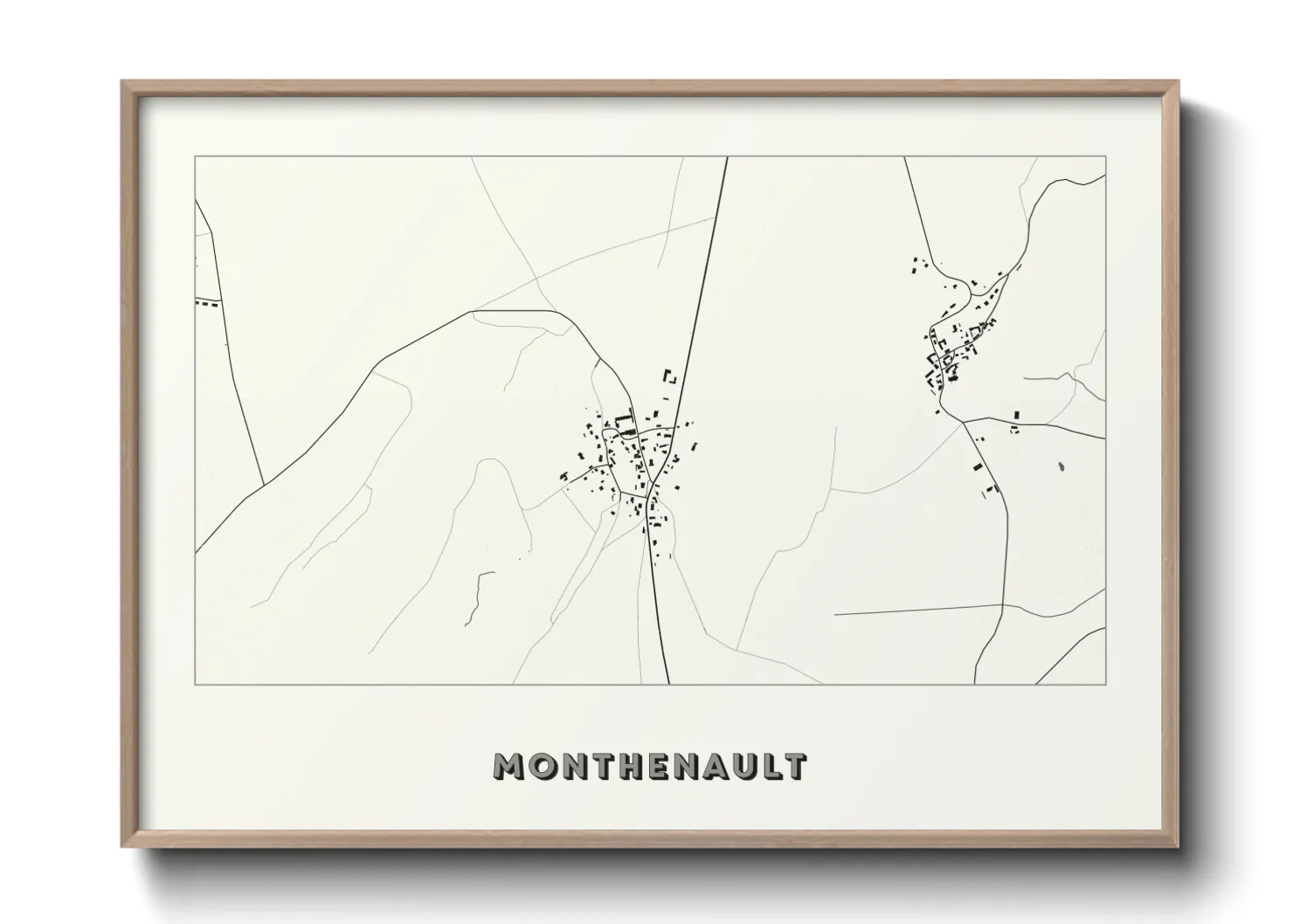 Une affiche de carte sur Monthenault