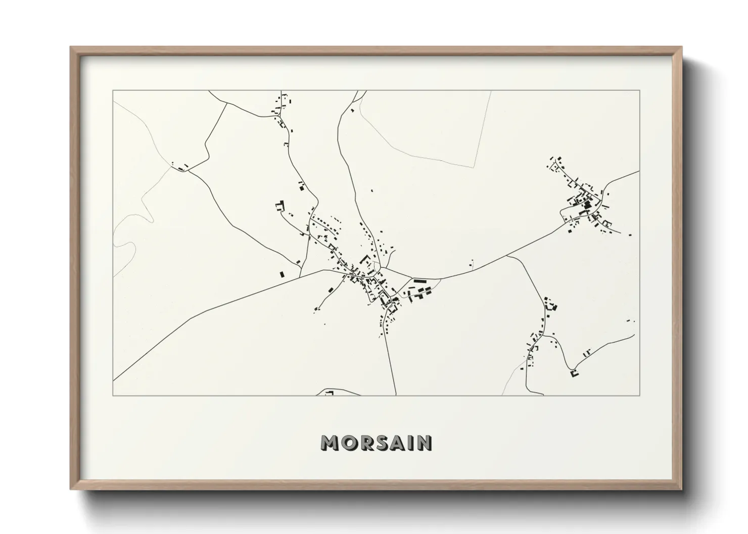 Une affiche de carte sur Morsain