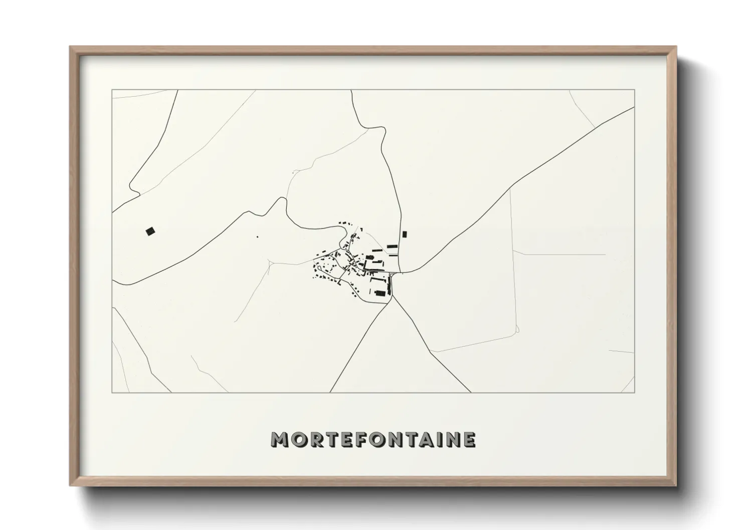 Une affiche de carte sur Mortefontaine