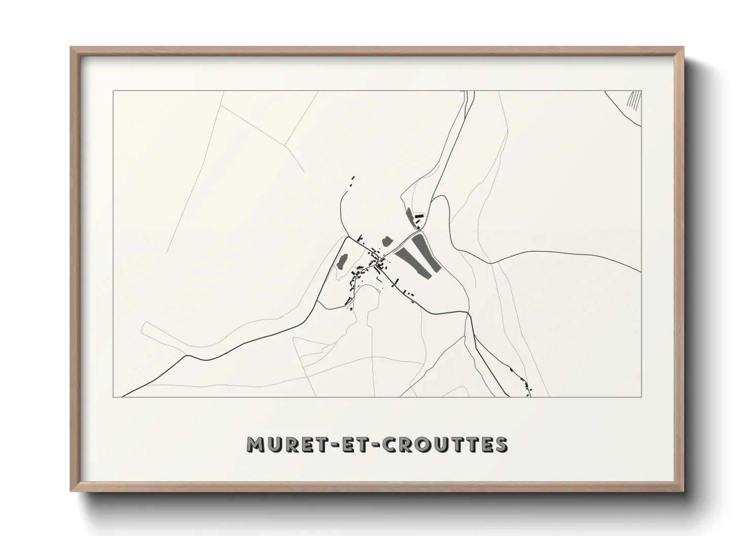 Une affiche de carte sur Muret-et-Crouttes