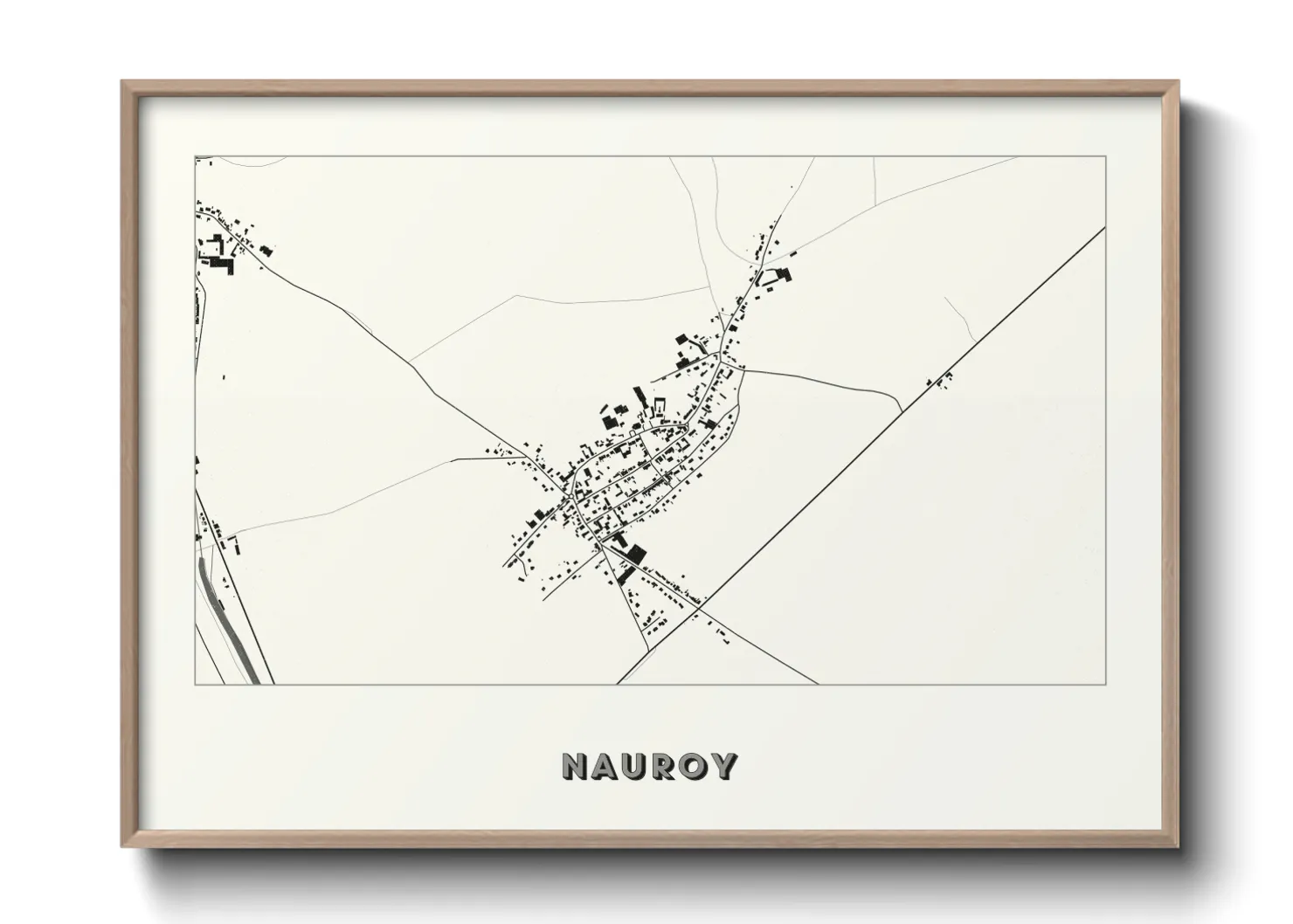 Une affiche de carte sur Nauroy