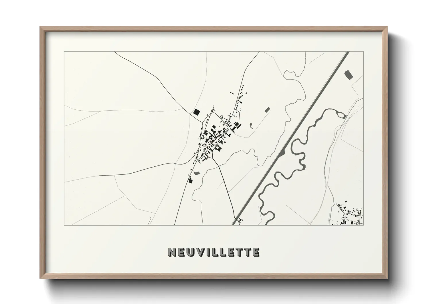 Une affiche de carte sur Neuvillette