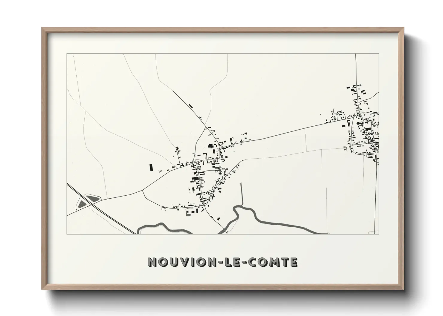 Une affiche de carte sur Nouvion-le-Comte