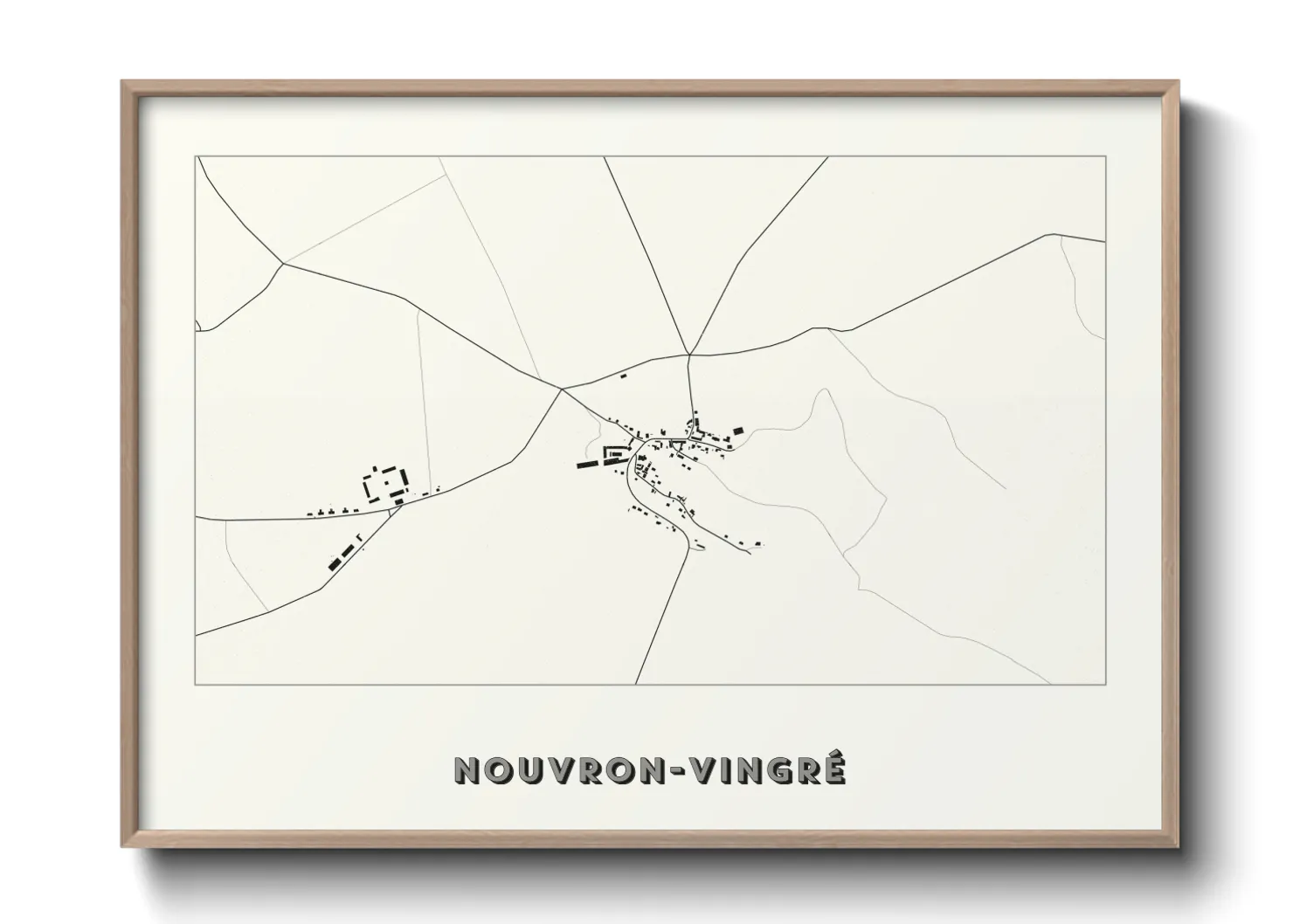 Une affiche de carte sur Nouvron-Vingré
