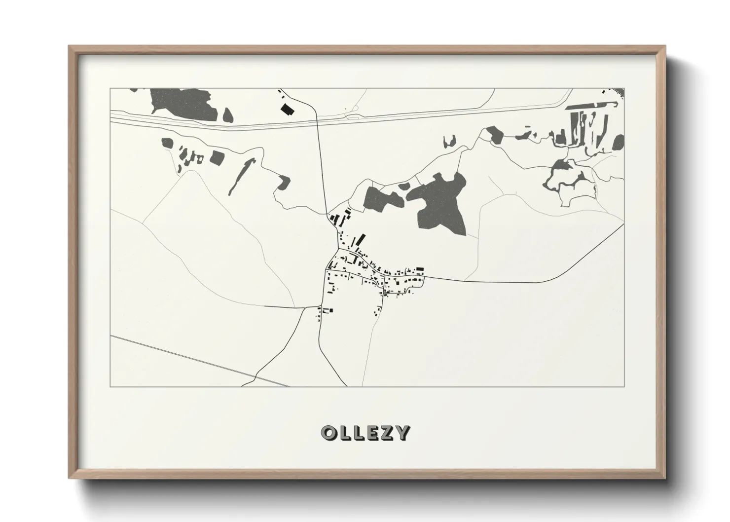 Une affiche de carte sur Ollezy