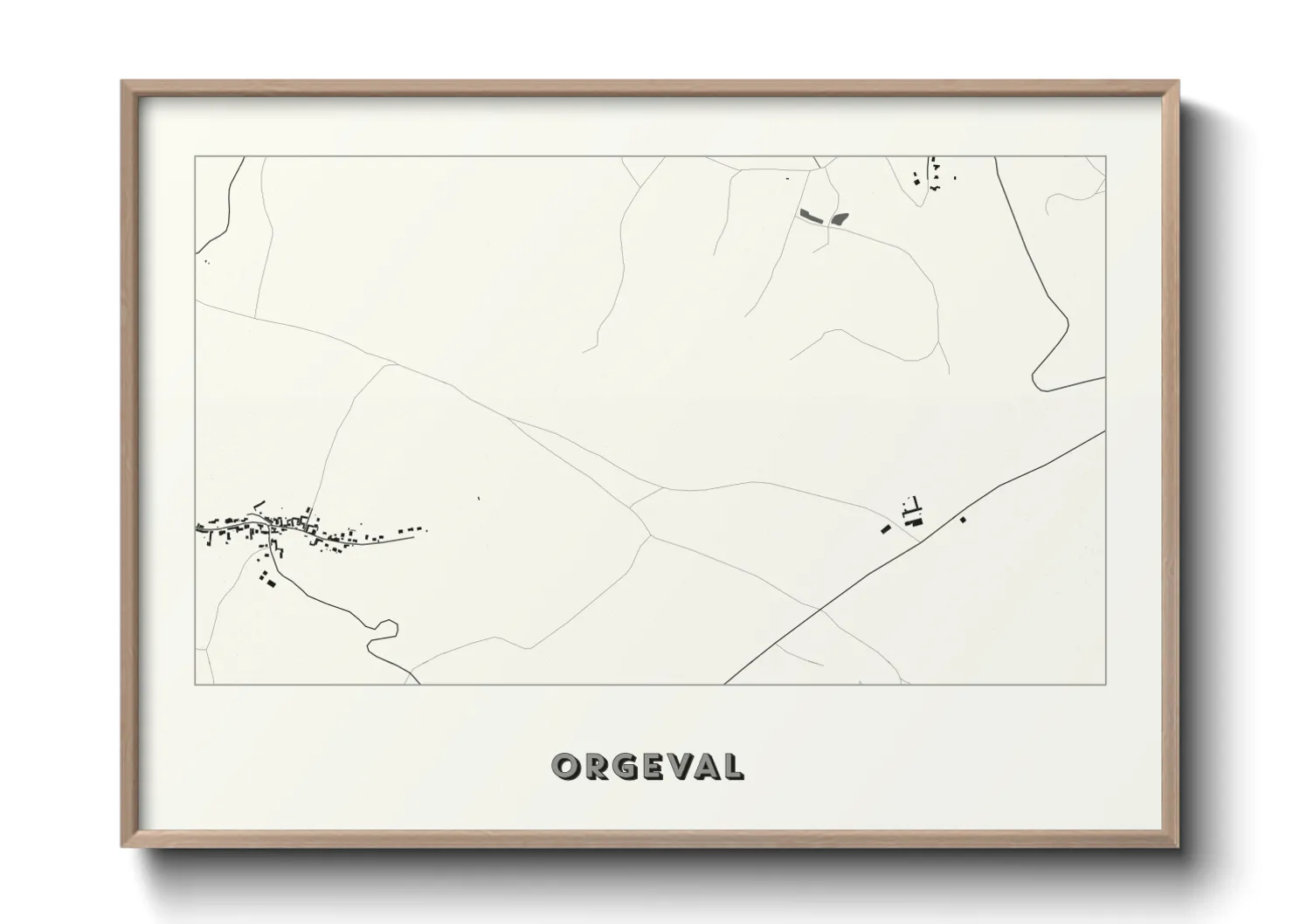 Une affiche de carte sur Orgeval