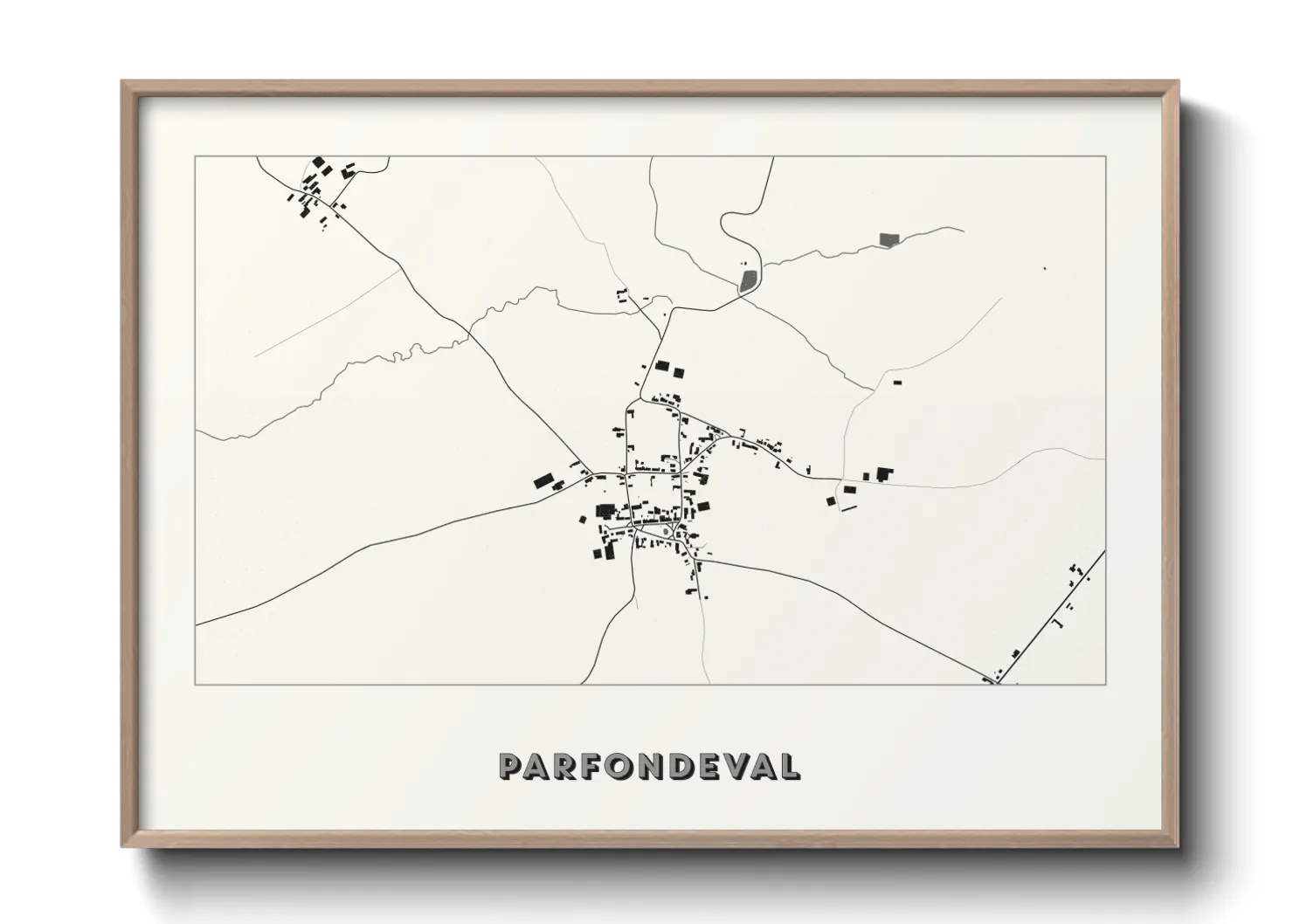 Une affiche de carte sur Parfondeval