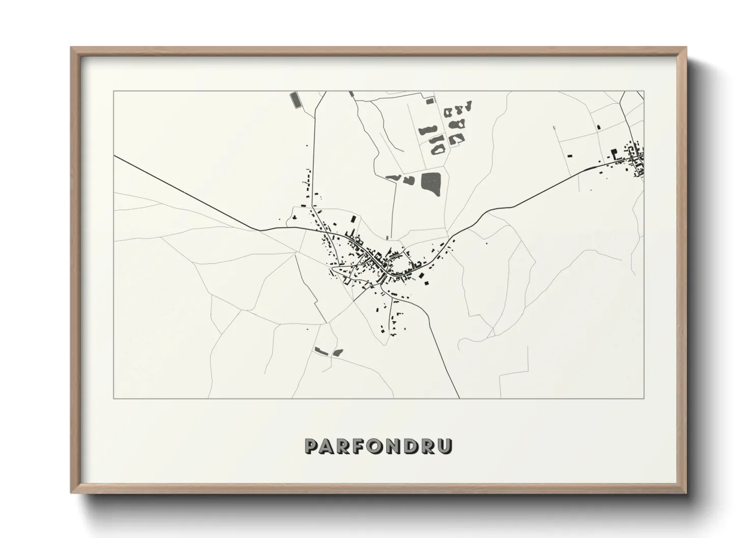 Une affiche de carte sur Parfondru