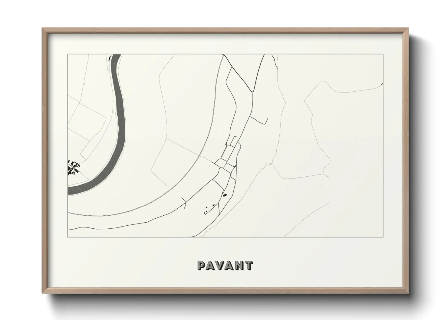Une affiche de carte sur Pavant