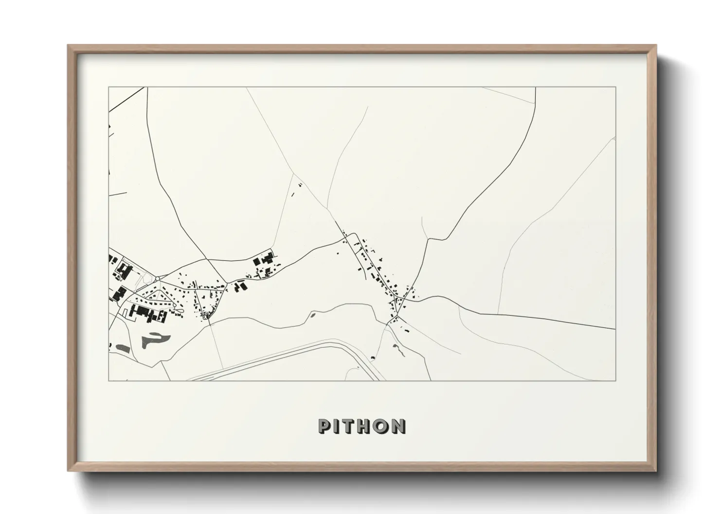 Une affiche de carte sur Pithon