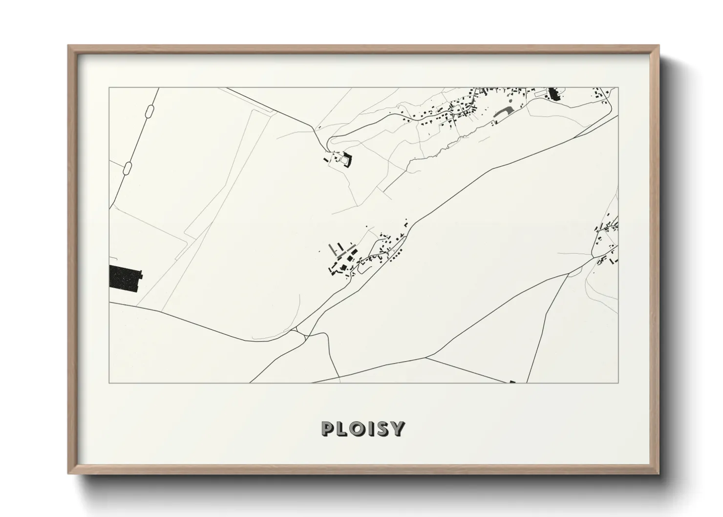 Une affiche de carte sur Ploisy