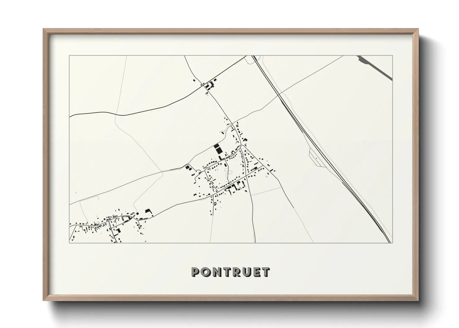 Une affiche de carte sur Pontruet