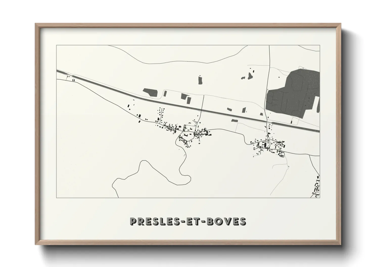 Une affiche de carte sur Presles-et-Boves